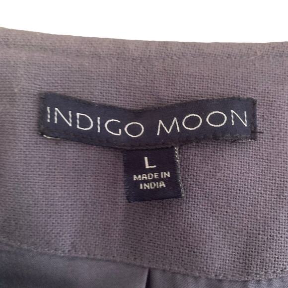 Indigo Moon Womens Sz L Hand Embordered Grey, Beige, Pink, Blue Jacket - Picture 10 of 11
